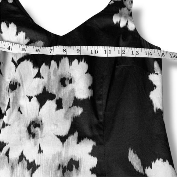 Ann Taylor Dress Women's Size 0 Monochrome Sheath Natural Neutral Blooms - Picture 8 of 9